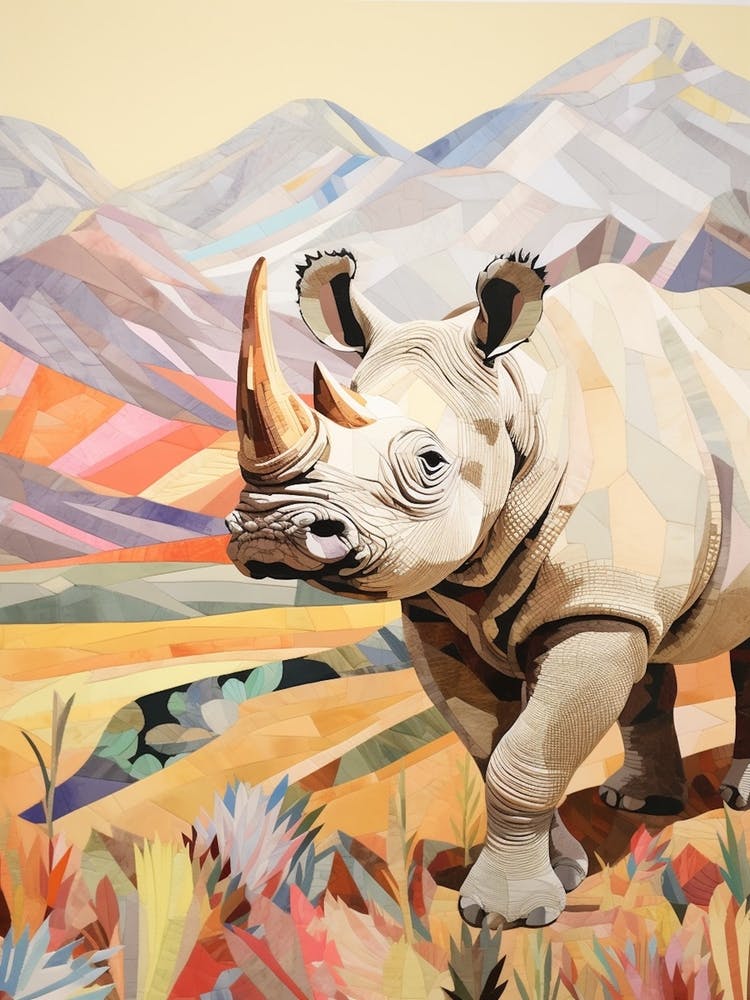 Profile Of Rhino Patchwork 1