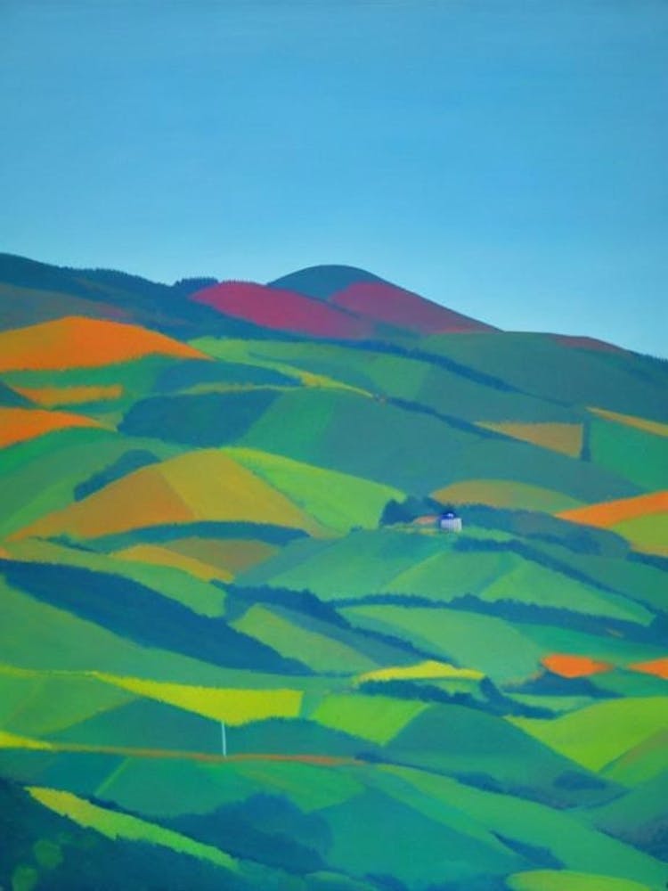 Réunion National Park France Blue Oil Painting 2