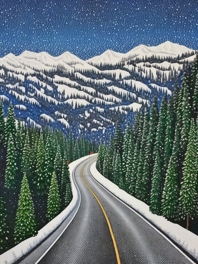 Snoqualmie Pass Retro Pop Art 25
