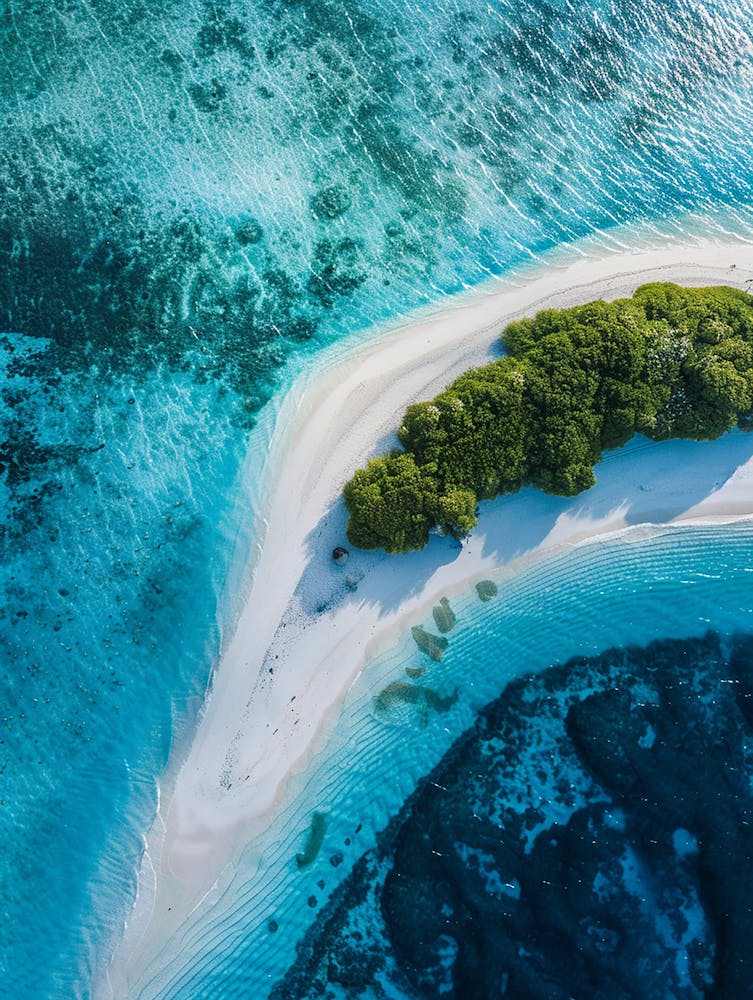 Aerial View Of An Island In The Maldives 2