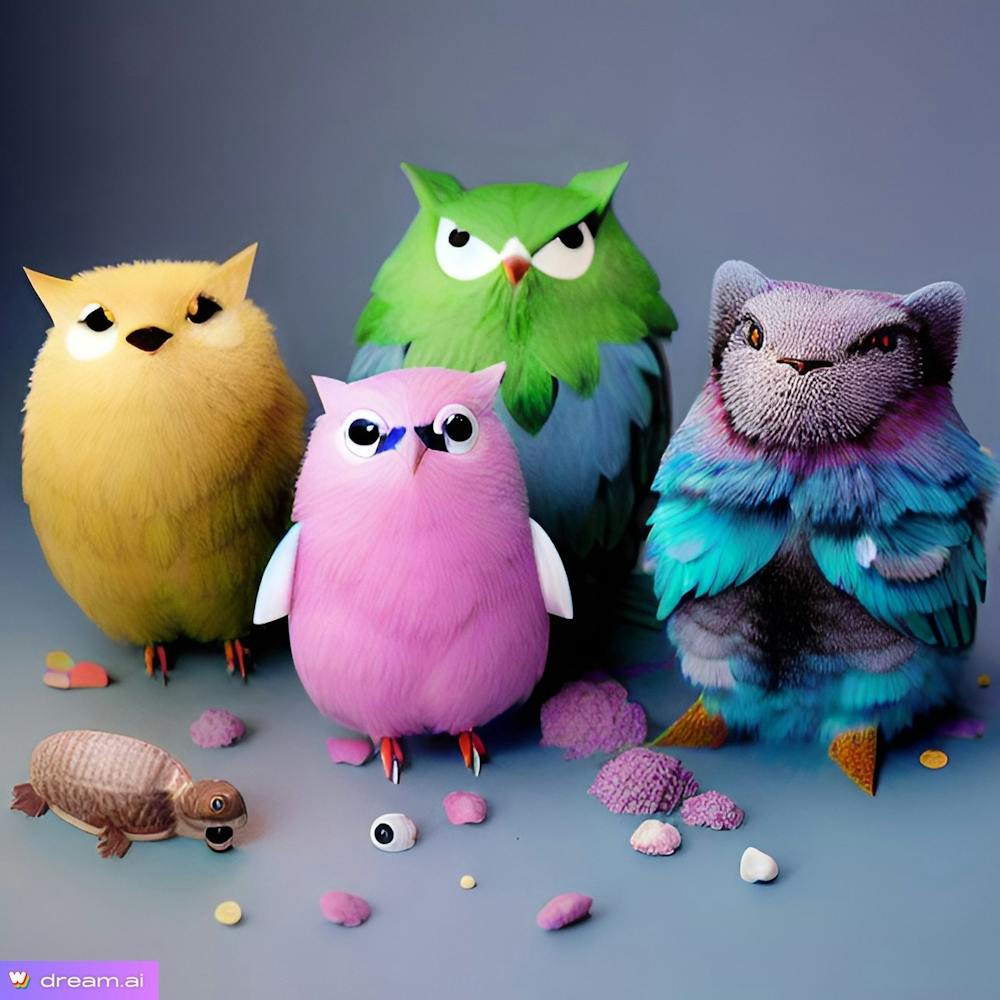 Colorful Owls