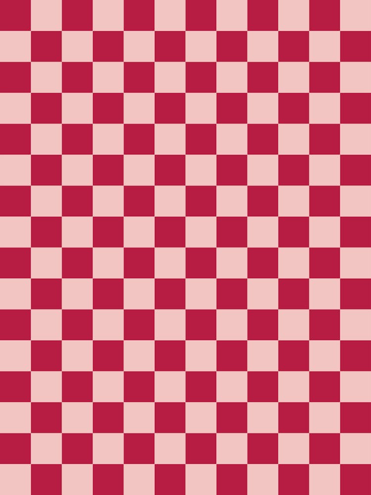 Checkerboard Magenta And Peach