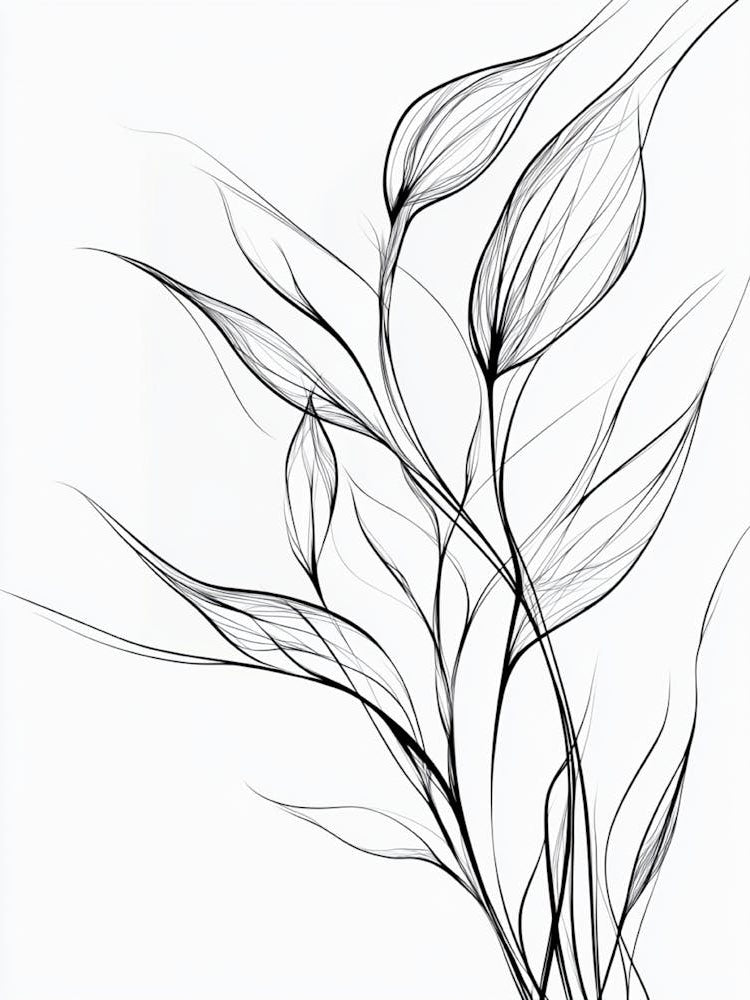 Abstract Drawing Of A Flower