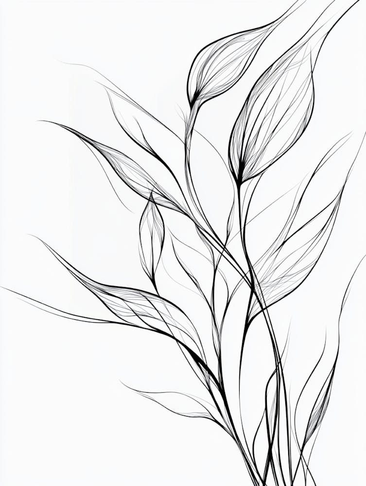 Abstract Drawing Of A Flower