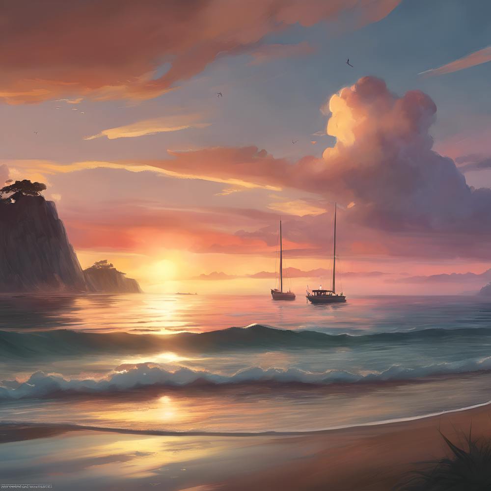 Sunset On The Beach
