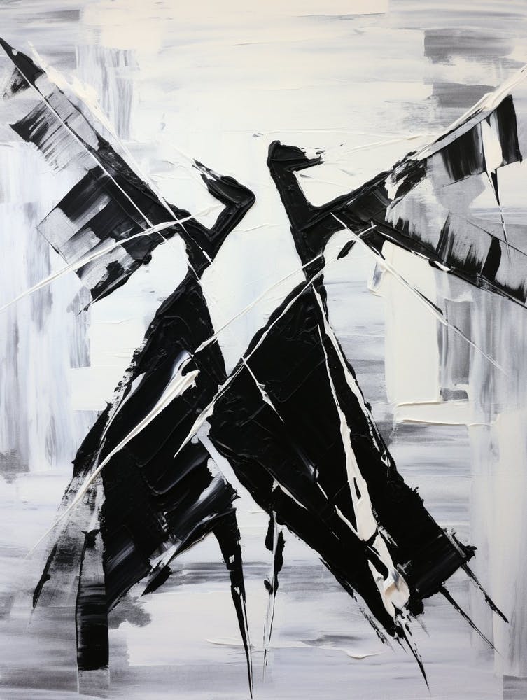 Dance Abstract Black And White 2
