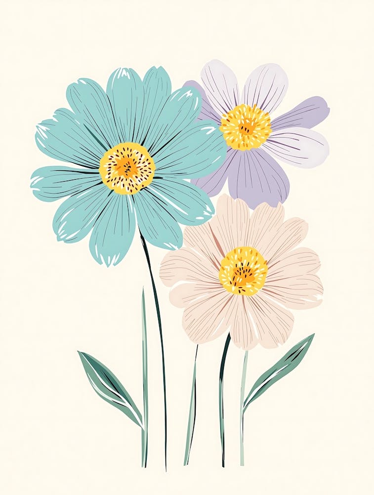 Delicate Spring Florals in a Gentle Pastel Palette