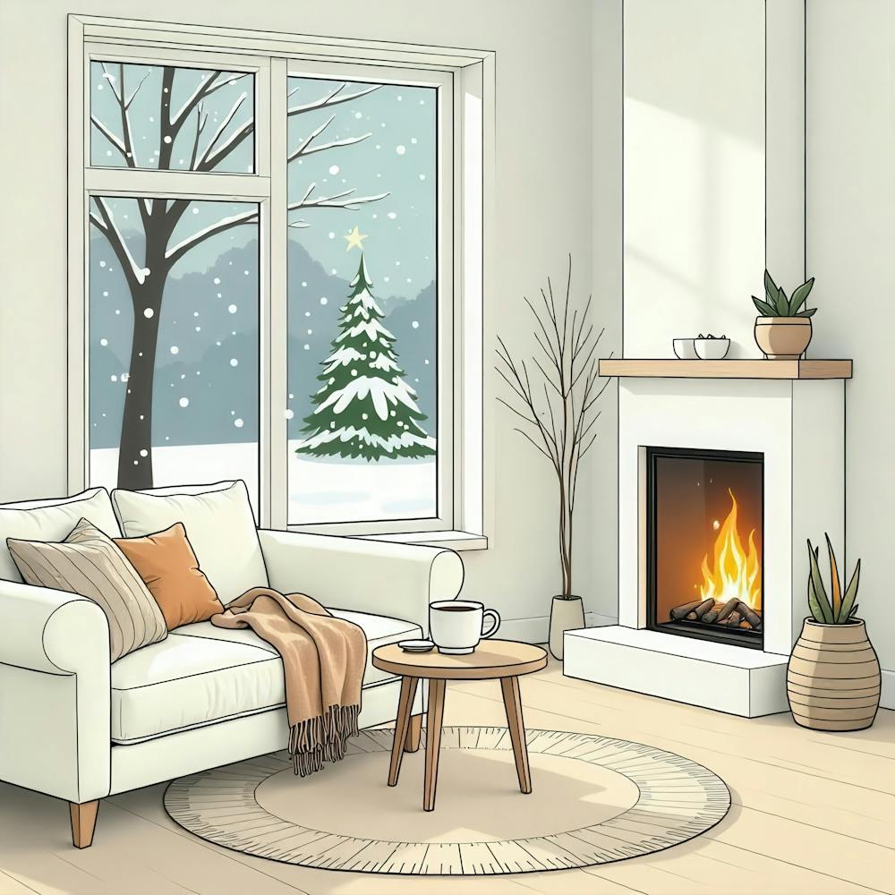Weihnachtliches Wohnzimmer