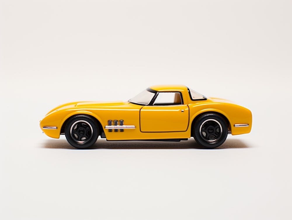 Toy Car 55 Corvette Yellow 3