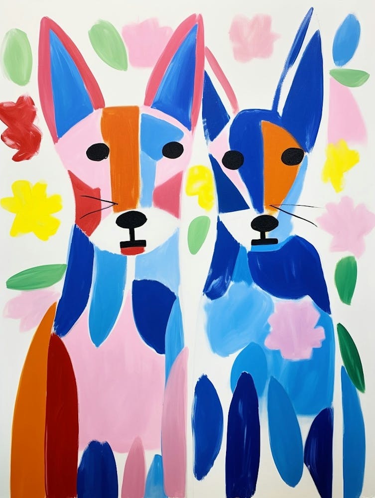 Colourful Kids Animal Art Fox 1