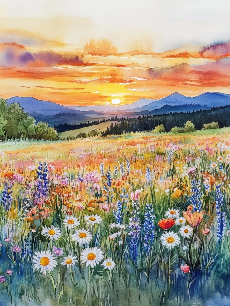 Wildflowers At Sunset 8