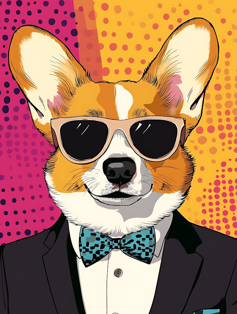 Super Cool Corgi Illustration Pop 9