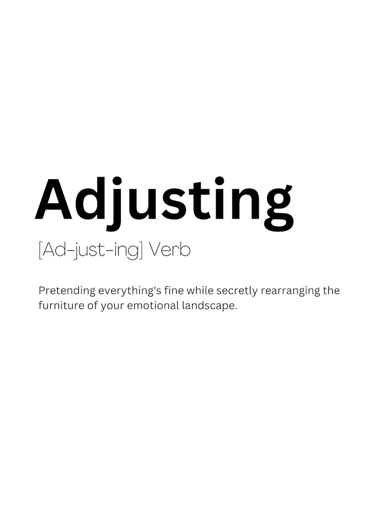 Adjusting Definition Meaning 1