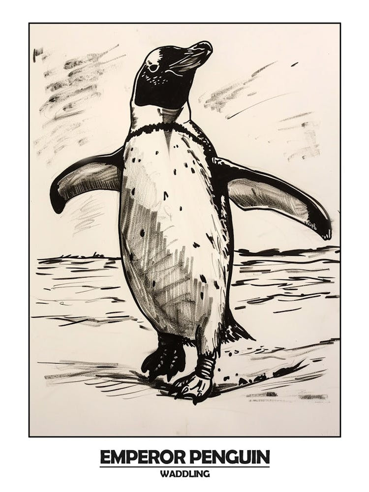 Penguin Waddling Poster 7