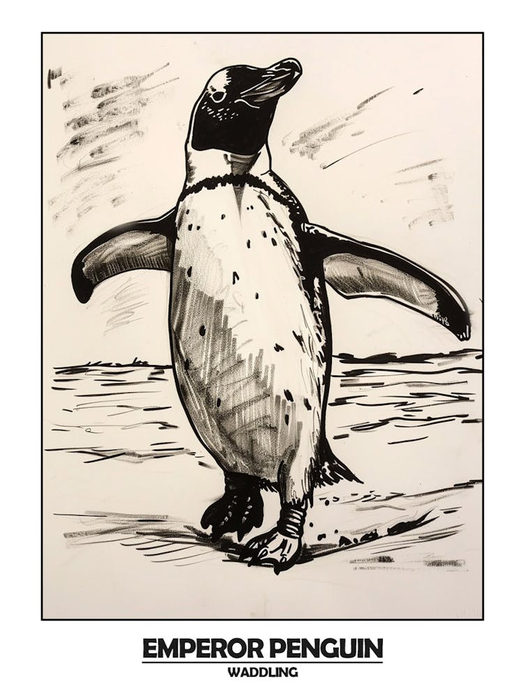 Penguin Waddling Poster 7
