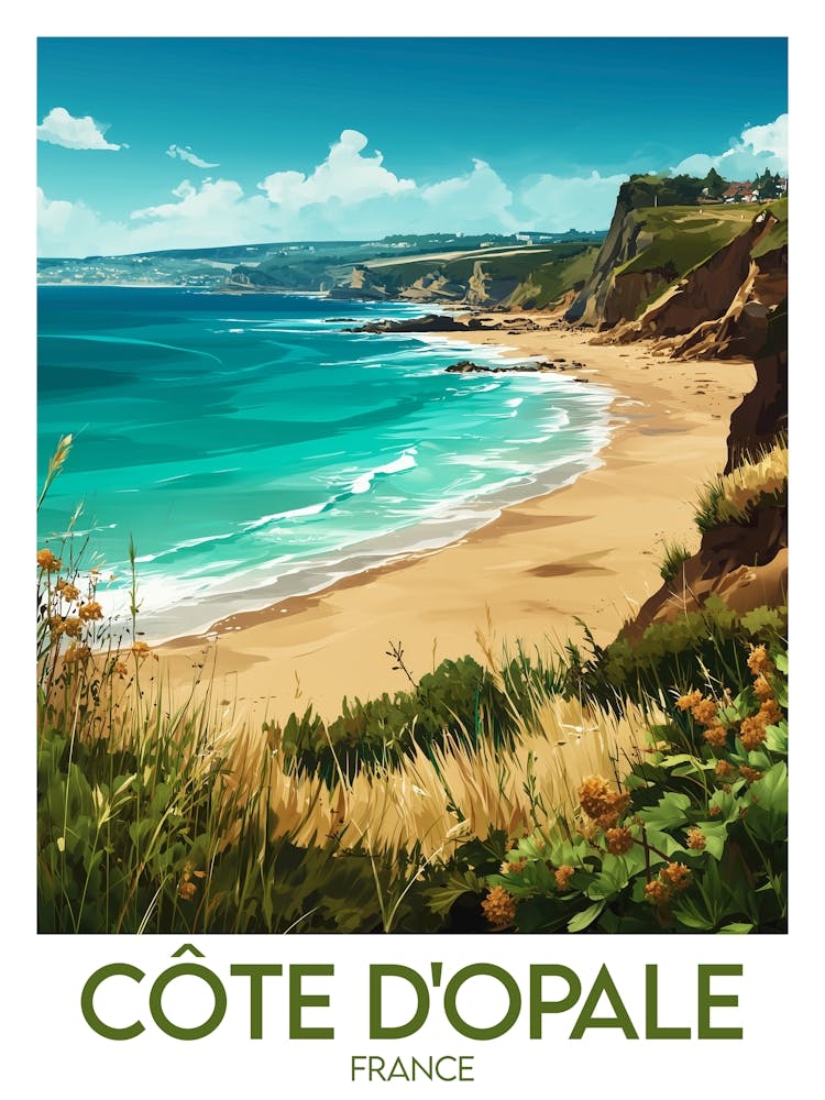 Affiche de voyage Côte D Opale