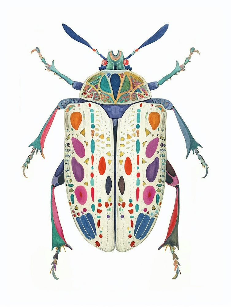 Colourful Insect Illustration Flea Beetle 17