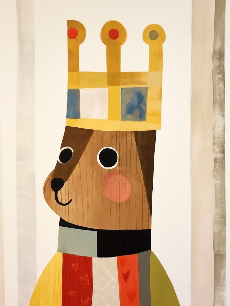 Little Squirrel Wearing A Crown