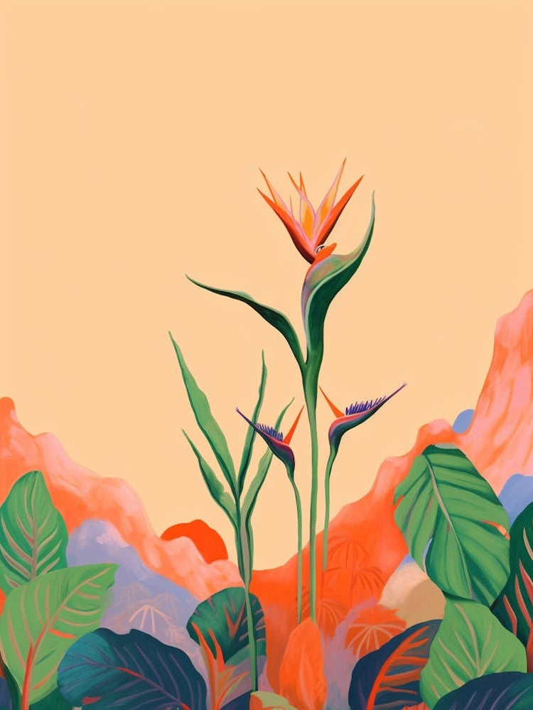 Boho Plant Painting Bird Of Paradise 6