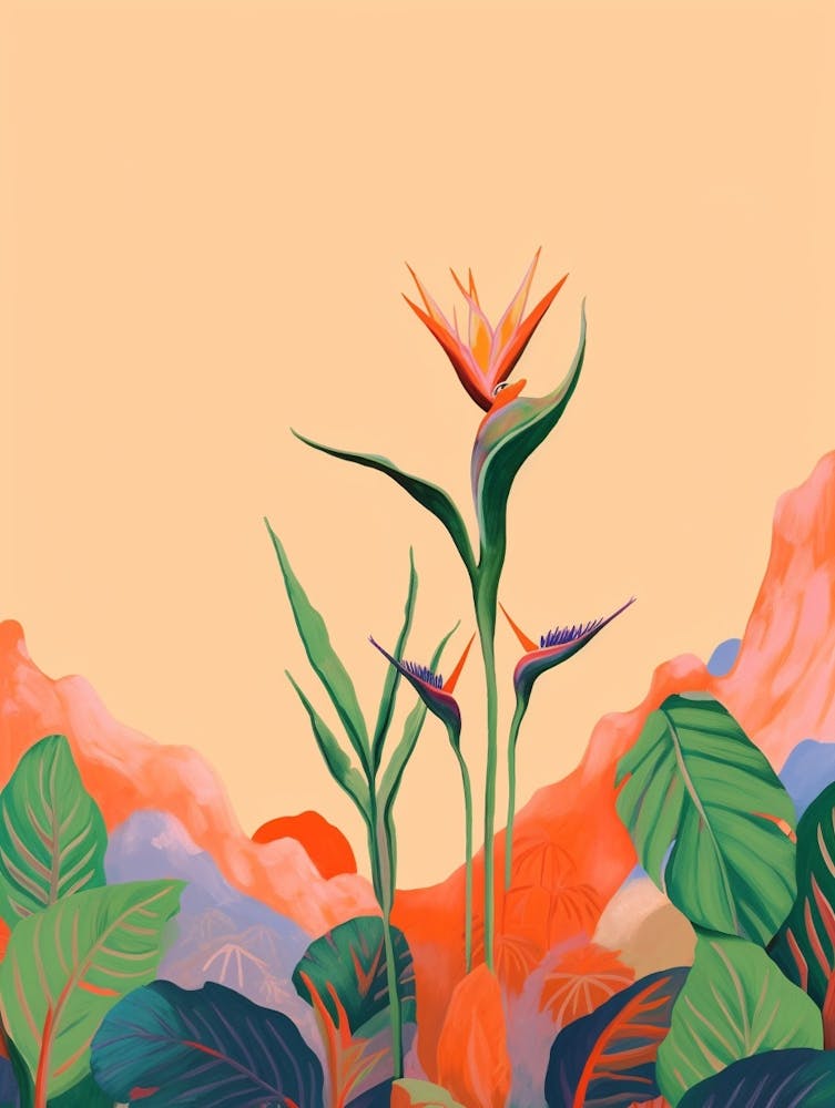 Boho Plant Painting Bird Of Paradise 6