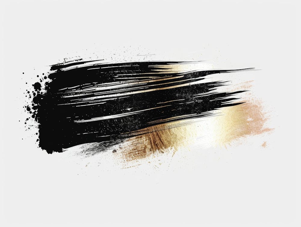 Black And Gold Brush Strokes 30
