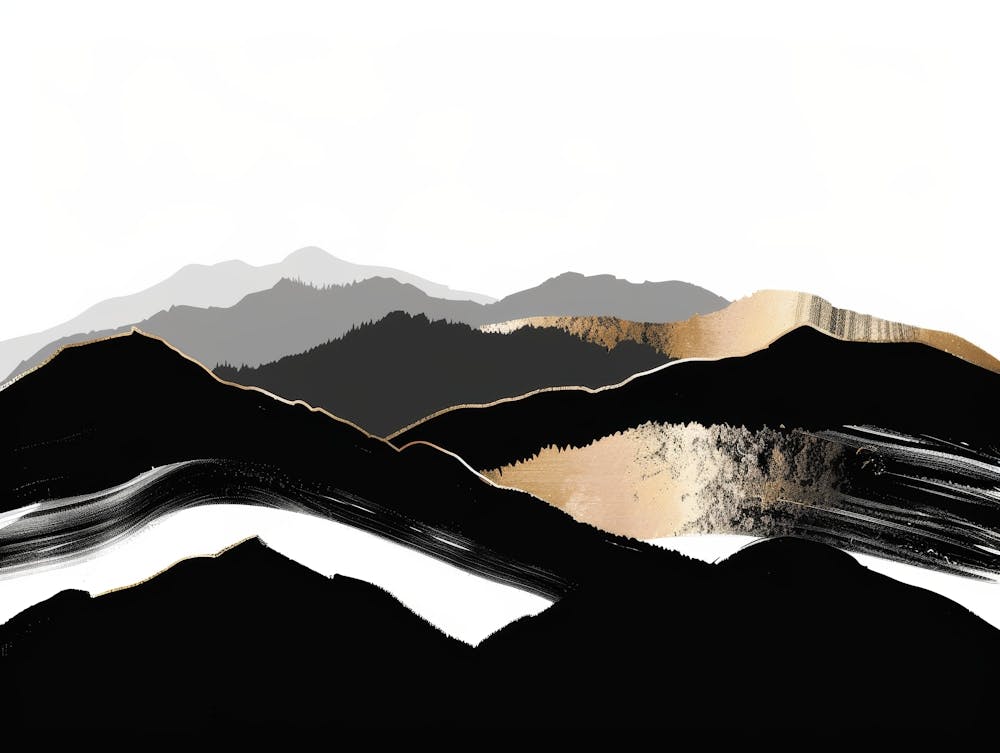 Black And Gold Mountains 3