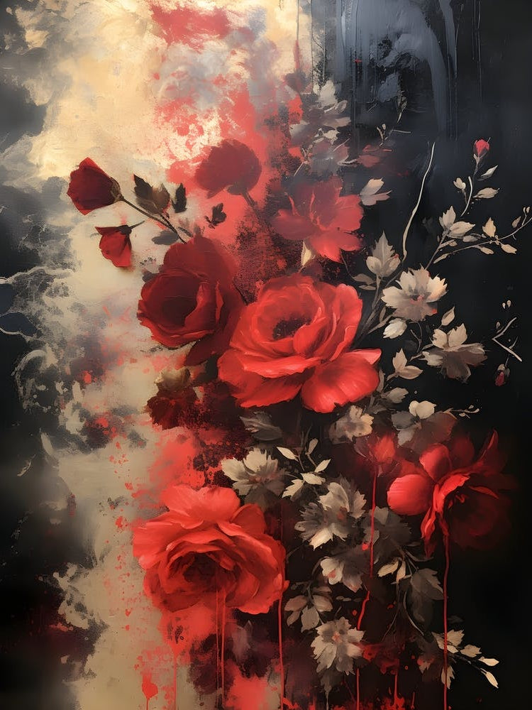 Vintage Dark Flowers 2