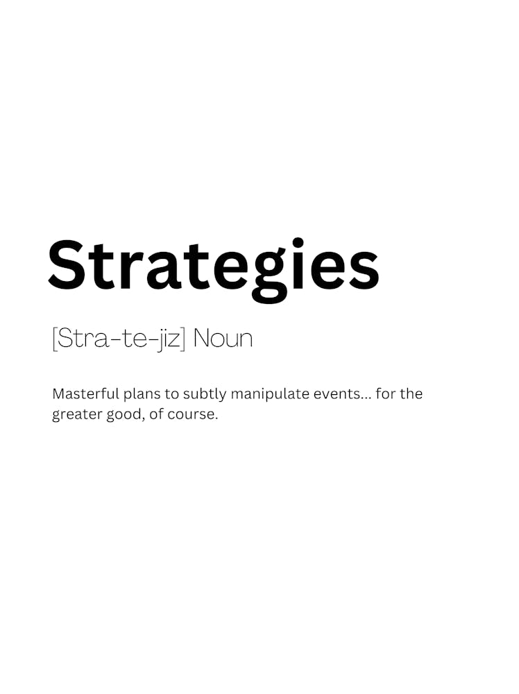Strategies Definition Meaning