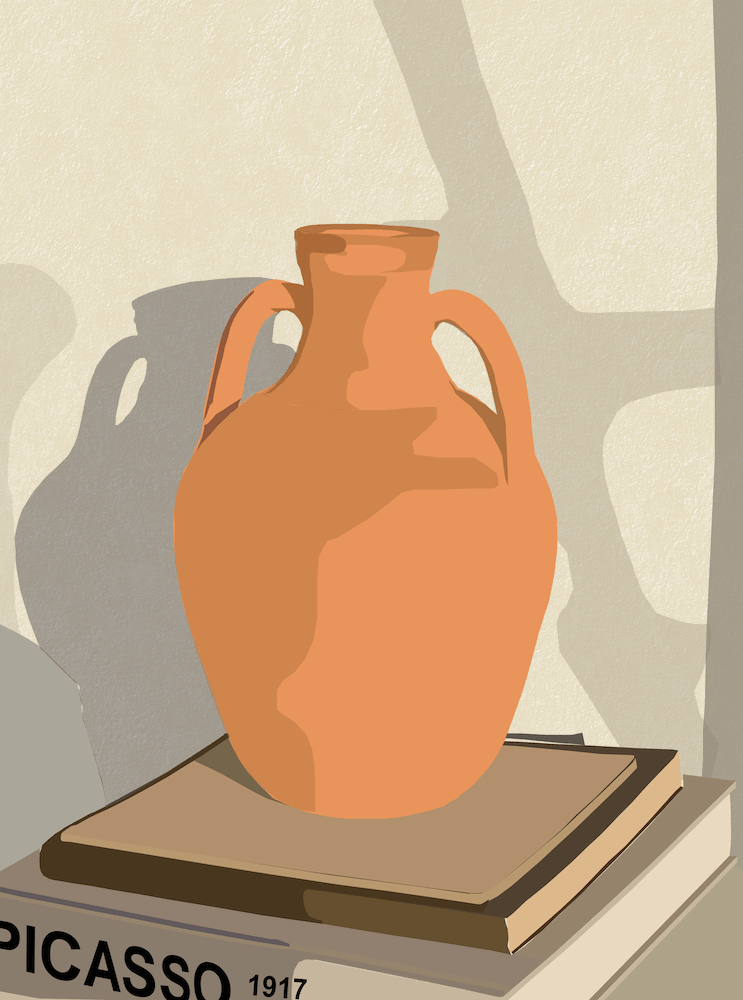 Antique Vase Abstract Design