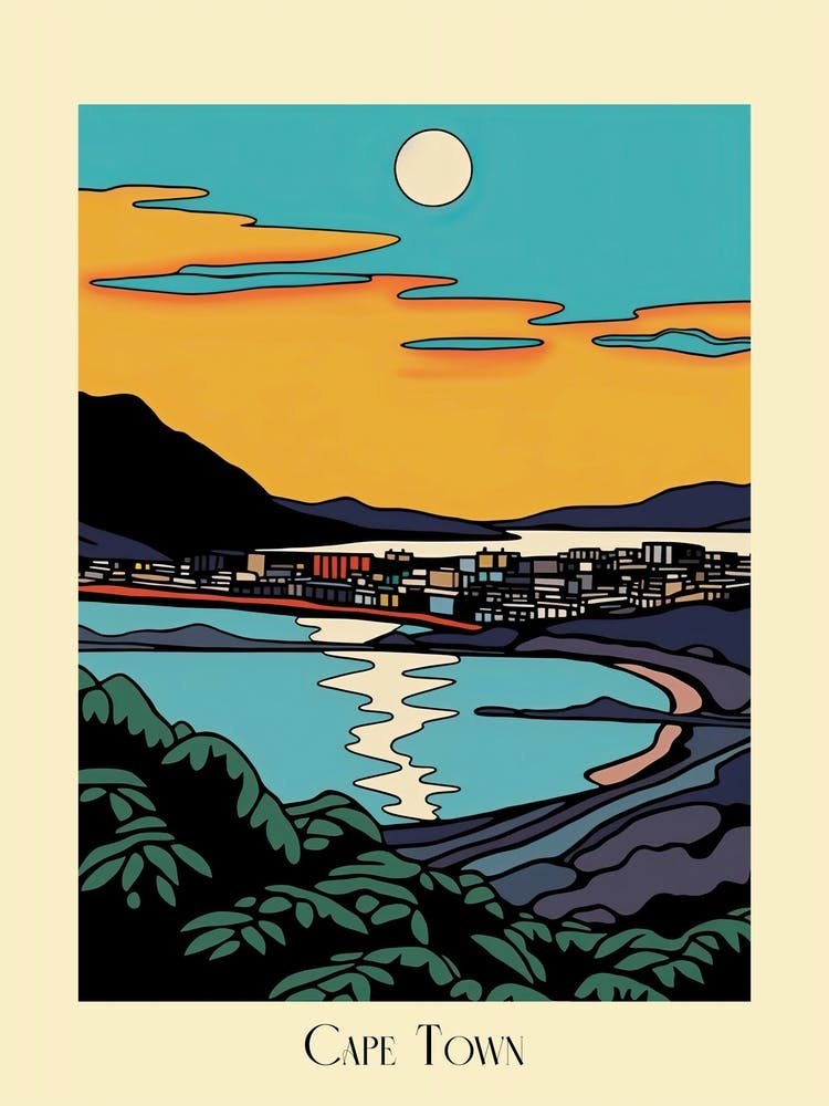 Poster Of Minimal Design Style Of Cape Town, South Africa 2