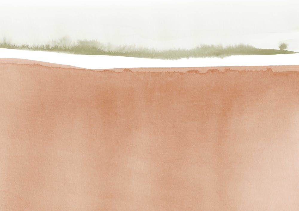 Minimalistische Aquarelllandschaft Sienna