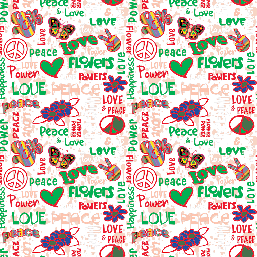 Power Love Pattern Texture Seamless Peace