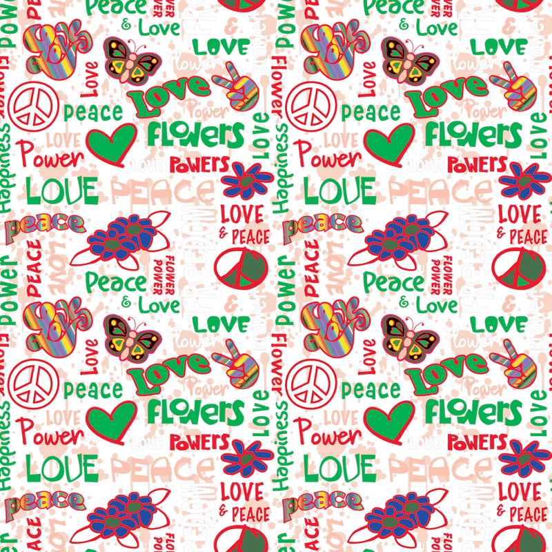 Power Love Pattern Texture Seamless Peace