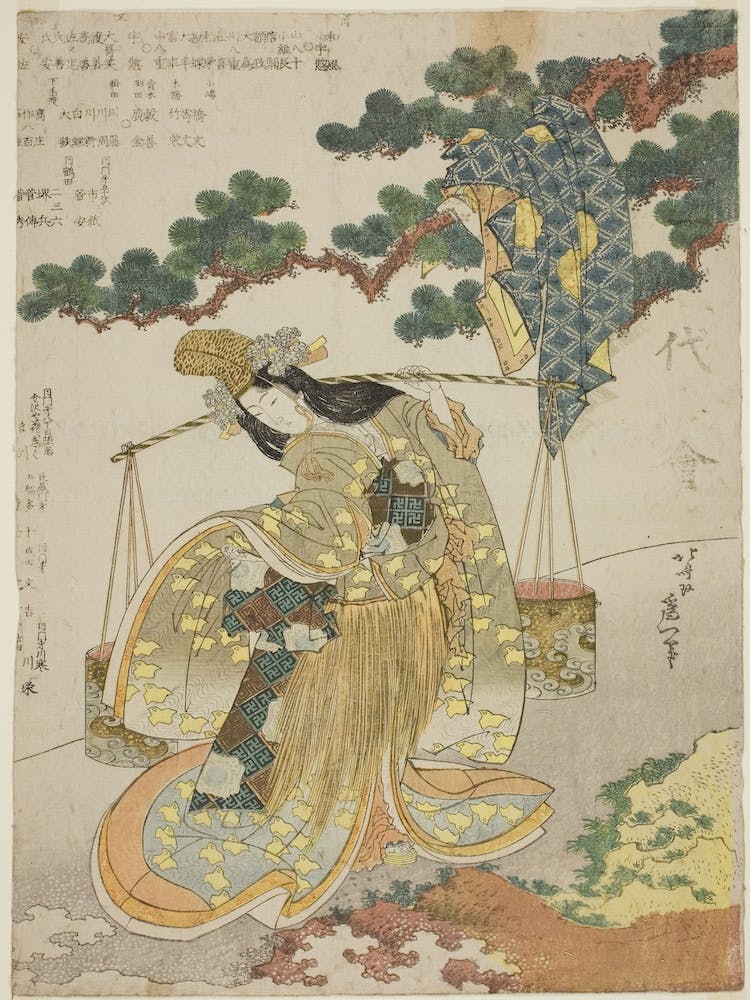 The Brine Maiden (1830), Katsushika Hokusai