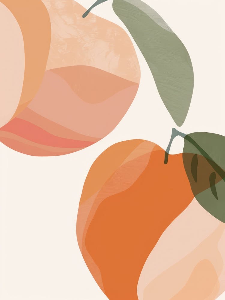Peaches Close Up Illustration 4