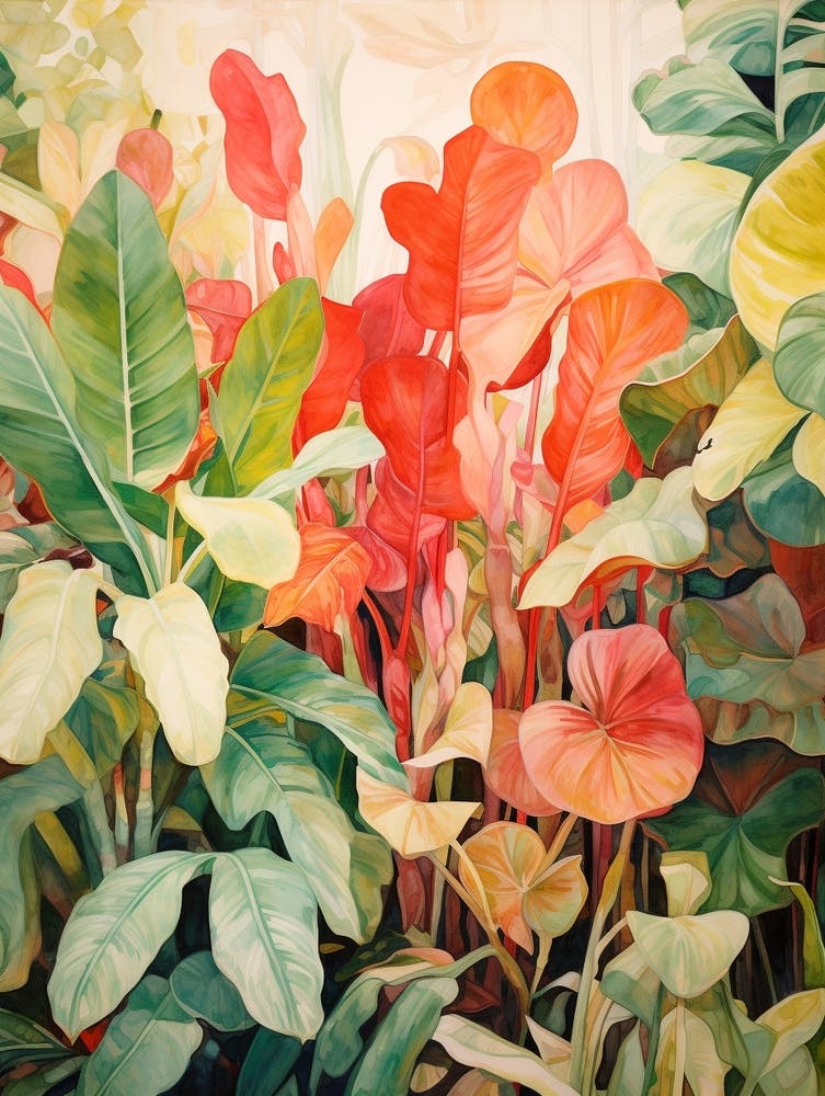 Tropische Pflanzenmalerei Ficus