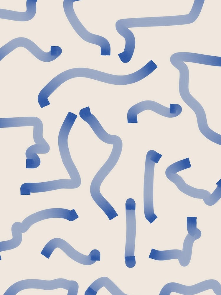 Blue And White Abstract Pattern