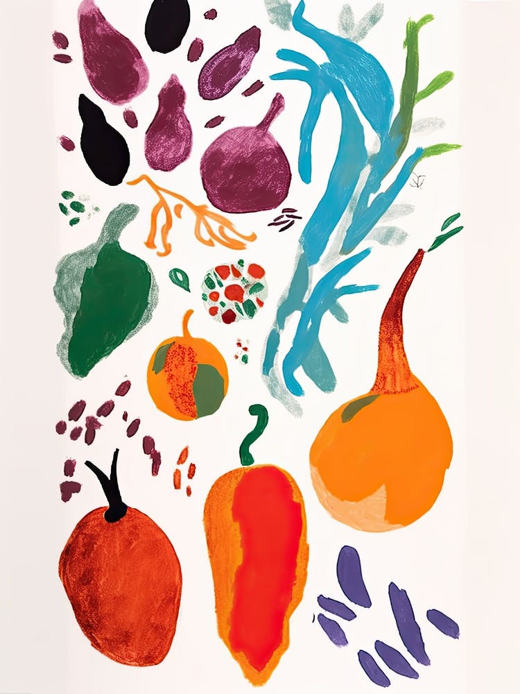 Bunte Chilischoten-Illustration