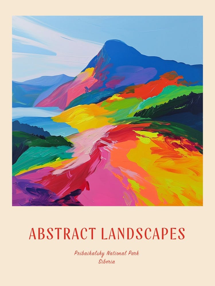 Colourful Abstract Pribaikalsky National Park Siberia 4 Poster