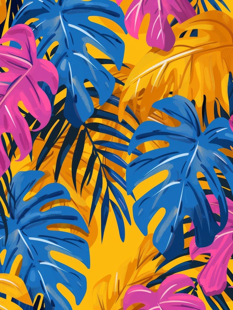 Tropical Leaves Seamless Pattern 36