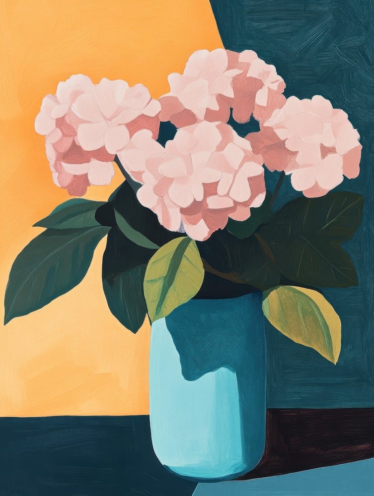 Hydrangeas In A Vase 3