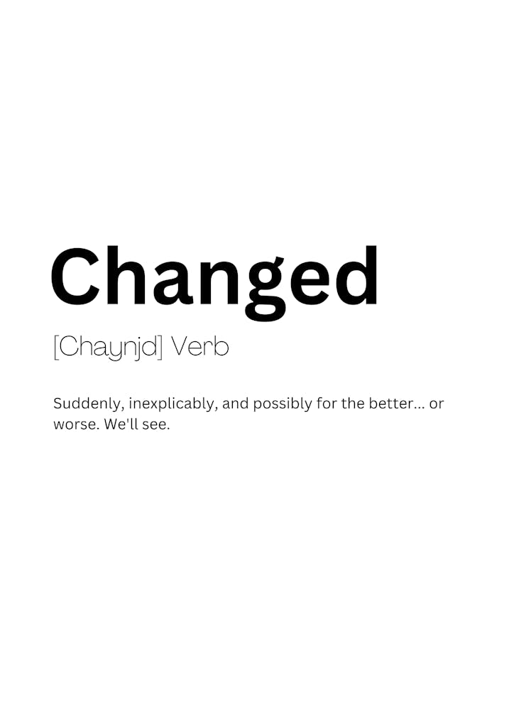 Changed Definition Meaning 1