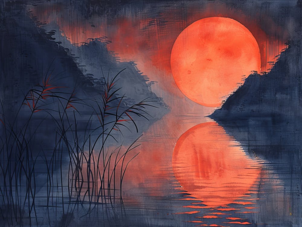 Asian Sunset Metal Print