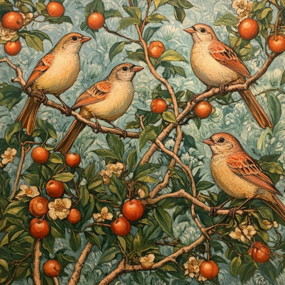 Birds In A Tree Art 4