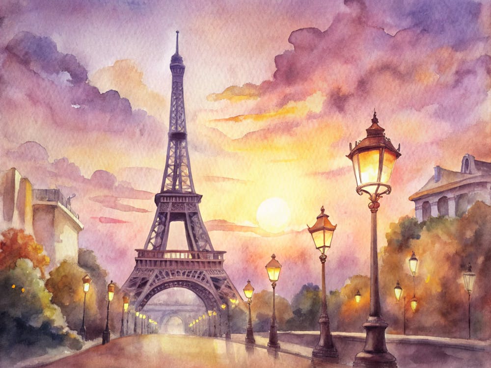 Paris At Sunset