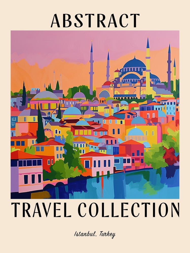 Abstract Travel Collection Poster Istanbul Turkey 2