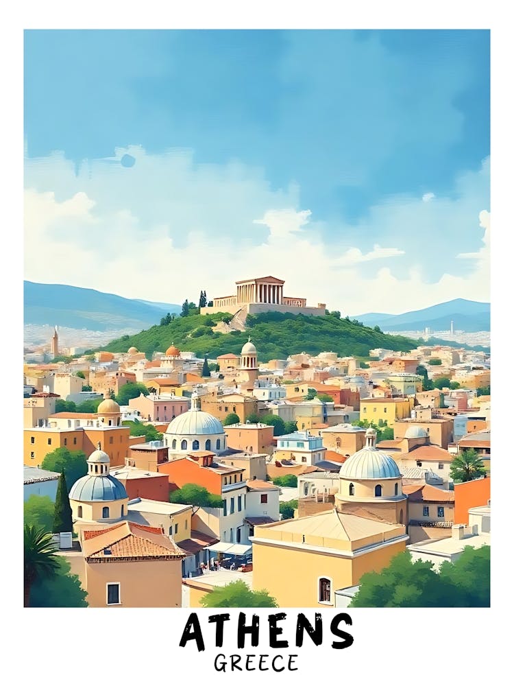 Athens Greece Vintage Travel Poster 24