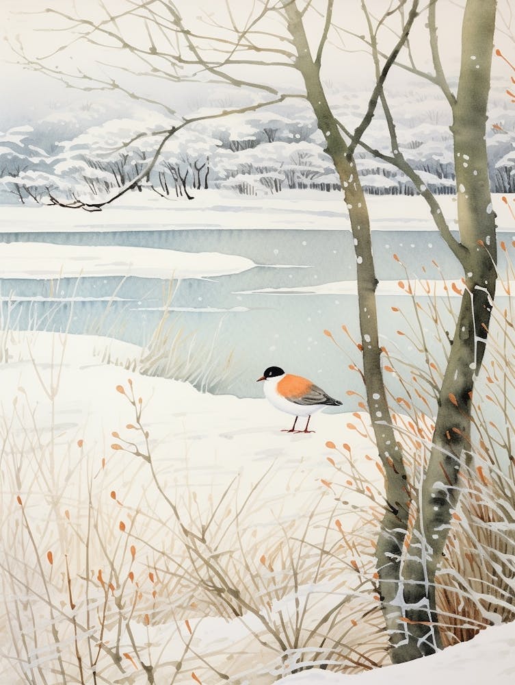 Winter Bird Painting Coot 3