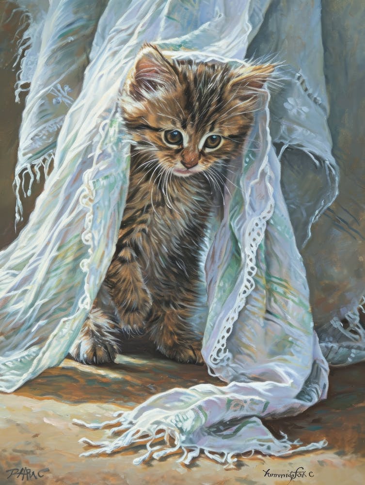 Chaton Qui Regarde