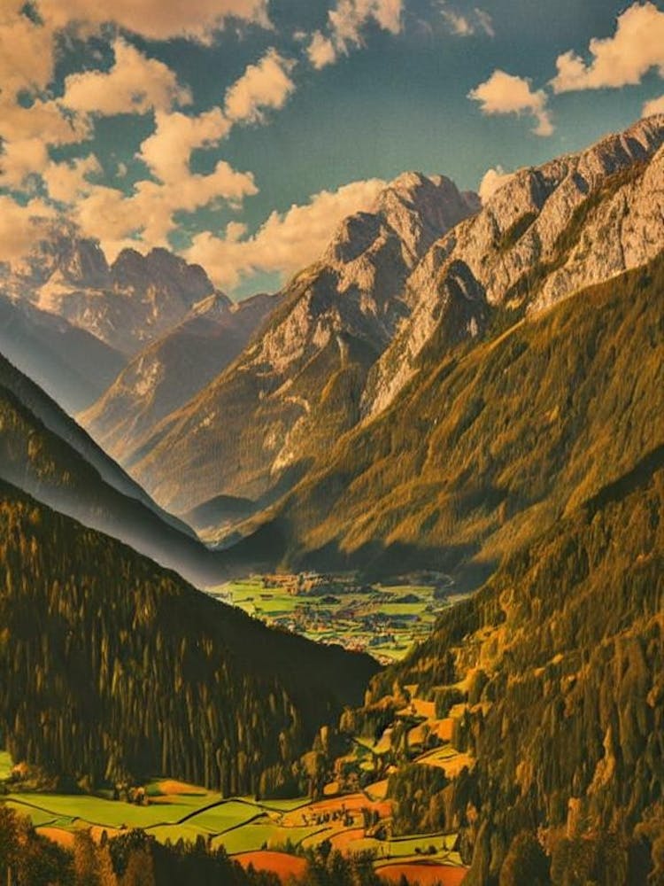 Berchtesgaden National Park Germany Vintage Poster